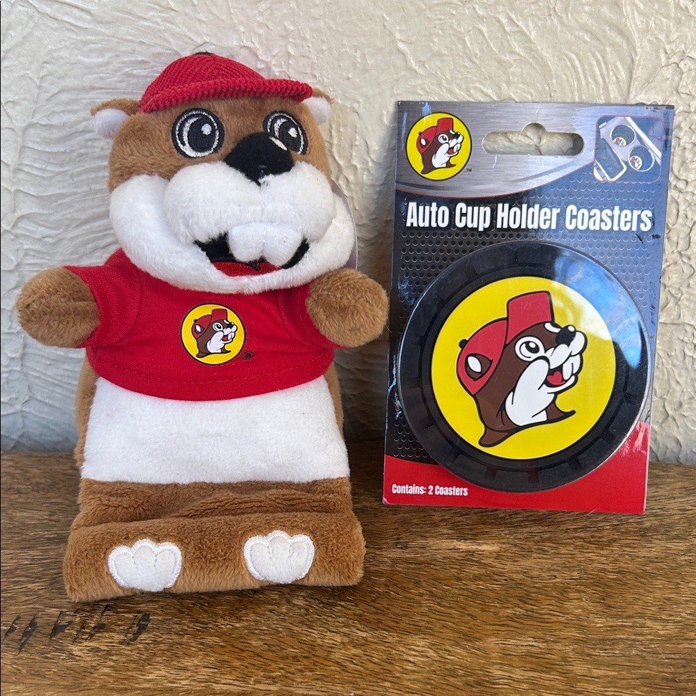 Buc-ee’s Phone Holder & Auto Coaster Set 😍